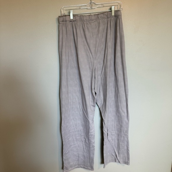 Tahari Sleepwear women's lounge pants elastic waist w/tie stripe size Large - Picture 6 of 7